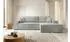 Selsey Farese New Ecksofa L-Form Schlaffunktion Bettkasten Cordbezug Hellgrau (267x167cm)