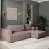 Masseno SENTI P R-S Ecksofa L-Form mit Schlaffunktion & Bettkasten, Kordstoff, Lila (SENTI P R-S POSO 130)