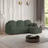 Masseno Suvino Ecksofa L-Form Boucle-Stoff Grün Schlaffunktion 230x143cm (SUVINO QUELLE 37)