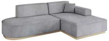 ALTDECOR IREA-L1 Ecksofa L-Form Velvet, 232x165x80cm, Grau (IREA-L1)