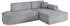 ALTDECOR IREA-L1 Ecksofa L-Form Velvet, 232x165x80cm, Grau (IREA-L1)