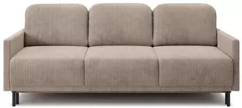 Selsey Hamiel Schlafsofa 3-Sitzer Cordstoff Beige mit Bettkasten (Hamiel)