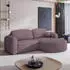 Masseno Amilia P R-S Ecksofa L-Form mit Schlaffunktion & Bettkasten, Kordstoff, Lila (AMILIA P R-S POSO 130)