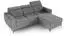 Beautysofa Connor I Ecksofa mit Schlaffunktion, Bettkasten, L-Form, Grau (Noel 26)