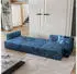 Masseno TOLMO P Ecksofa L-Form mit Schlaffunktion & Bettkasten, Kordstoff Blau (TOLMO P POSO 05)