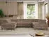 MKS Meble Pablo U Ecksofa U-Form Cord Braun, Schlaffunktion, 6-Sitzer, 346x76x208cm