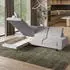 Masseno LERMA L-S Ecksofa L-Form mit Schlaffunktion & Bettkasten, Velours, Blau, 253x190cm (LERMA L-S MONOLITH 77)