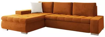 Mirjan24 Orkan Premium Ecksofa mit Schlaffunktion, L-Form, Textil, Bronzefarben, 302x213cm