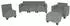 MCW Moncalieri Modulares Sofa-System 3-1-1-1, Textil, Grau (Moncalieri 3-1-1-1)