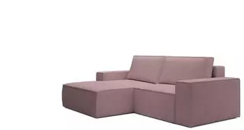 Selsey Farese Mini Ecksofa Cordbezug Schlaffunktion Bettkasten Mauve Links