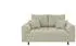 S-Style Möbel Maya 2-Sitzer-Sofa Cordstoff Beige Holzfüße (Maya)