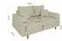 S-Style Möbel Maya 2-Sitzer-Sofa Cordstoff Beige Holzfüße (Maya)