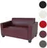 Mendler Lyon Modulares 2-Sitzer Sofa, Kunstleder, Rot-Braun