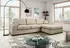 xonox.home Veda Ecksofa L-Form rechts Strukturstoff beige 308x90x186cm (4066432025550_110d)
