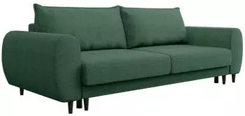 Beautysofa Cortez 3-Sitzer Schlafsofa mit Bettkasten, Dunkelgrün (Pop 12)