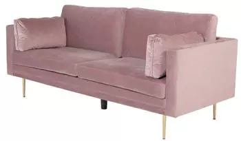 ebuy24 Boom 3-Sitzer-Sofa Velour Rosa