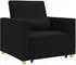 vidaXL Schlafsofa Einzelbett klappbar Stoff Schwarz 90x165x87cm (42002686)