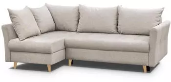 Beautysofa Neron Eckschlafsofa L-Form mit 2 Bettk&auml;sten, Buchenholzf&uuml;&szlig;e (NERON)