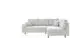 S-Style Möbel Ecksofa Lars Boucléstoff Weiß, L-Form, Ottomane rechts, 231x161cm