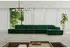 ALTDECOR IREA-L3-v2 Ecksofa L-Form Velvet 5-Sitzer 412x165cm Dunkelgrün (IREA-L3-v2)