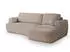 Masseno Senti N R-S Ecksofa L-Form mit Schlaffunktion & Bettkasten, Bouclé, Beige (SENTI N R-S NOW OR NEVER 05)