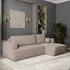 Masseno Senti N R-S Ecksofa L-Form mit Schlaffunktion & Bettkasten, Bouclé, Beige (SENTI N R-S NOW OR NEVER 05)