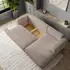 Masseno Senti N R-S Ecksofa L-Form mit Schlaffunktion & Bettkasten, Bouclé, Beige (SENTI N R-S NOW OR NEVER 05)