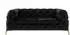 S-Style Möbel Chesterfield-Sofa 2-Sitzer Samtstoff Schwarz mit goldenen Metallfüßen (Nova)