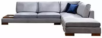 Hanah Home Tulip Ecksofa Dunkelgrau Buchenholz L-Form 313x193cm (560ARE1162)