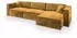 Masseno TOLMO M Ecksofa L-Form Velours gelb mit Schlaffunktion & Bettkasten (TOLMO M MONOLITH 48)