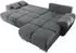 ED EXCITING DESIGN Anton Ecksofa mit Schlaffunktion, Stoff Uran Anthrazit, L-Form, 289x85x189cm