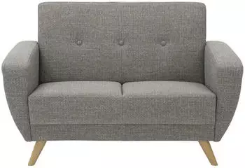 Max Winzer Jerry 2-Sitzer-Sofa Flachgewebe Grau, Buche 136x85x82cm (001775008502)