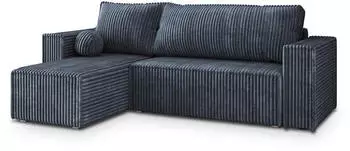 Masseno RAVELO T Ecksofa L-Form mit Schlaffunktion & Bettkasten, Grau (RAVELO T TILIA 85)