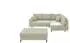 S-Style Möbel Kai Ecksofa mit Schlaffunktion Cord-Stoff Beige, Ottomane rechts