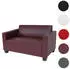 MCW Moncalieri 2-Sitzer Sofa Kunstleder, rot-braun (Moncalieri-So)