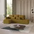 Masseno LUMARI L-S Ecksofa L-Form mit Schlaffunktion & Bettkasten, Gelb, 262x143cm (LUMARI L-S KRONOS 01)