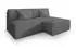 Masseno FIORO P Ecksofa L-Form mit Schlaffunktion & Bettkasten, Grau (FIORO P POSO 60)