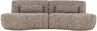 WOOOD 4-Sitzer "Batavier 4-Sitzer Melange-Webstoff halbrunde Form B254 x T122x H74