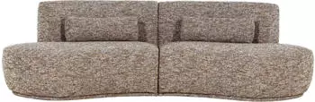 Woood Batavier 4-Sitzer Halbrundes Sofa Melange-Stoff Hellbraun (Batavier)