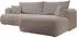 Selsey Ovo Cord Ecksofa mit Schlaffunktion, Bettkasten, Cord, rechts, Beige, 260x165cm