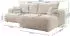 Selsey Ovo Cord Ecksofa mit Schlaffunktion, Bettkasten, Cord, rechts, Beige, 260x165cm