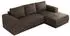 MKS Meble Trentino L Ecksofa L-Form mit Schlaffunktion und Bettkasten, Braun Velvet (Trentino L)