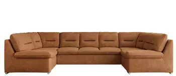 MKS Meble Comodo U Ecksofa XXL U-Form mit Schlaffunktion, Orange Struktur (Comodo U)