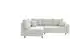 S-Style Möbel Ecksofa Lars Boucléstoff Ottomane links, Weiß, 231x81cm (Lars)