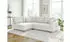 S-Style Möbel Ecksofa Lars Boucléstoff Ottomane links, Weiß, 231x81cm (Lars)