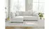 S-Style Möbel Ecksofa Lars Boucléstoff Ottomane links, Weiß, 231x81cm (Lars)