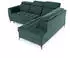 Beautysofa Aurora II Ecksofa L-Form rechts mit Schlaffunktion & Bettkasten, Dunkelgrün (Vena 04)