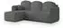 Masseno SUVINO Ecksofa L-Form Boucle-Stoff Grau Schlaffunktion 230x143cm (SUVINO QUELLE 92)