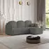 Masseno SUVINO Ecksofa L-Form Boucle-Stoff Grau Schlaffunktion 230x143cm (SUVINO QUELLE 92)