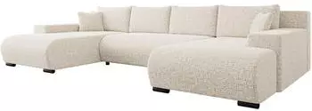 Mirjan24 Nojan U Wohnlandschaft Eckcouch U-Form Schlaffunktion Bettkasten 351x80x191cm